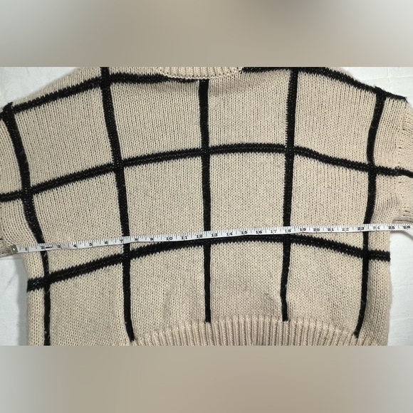 Anthropologie Little Lies Checkmate Mock Neck Chunky Turtleneck Sweater - Picture 5 of 9